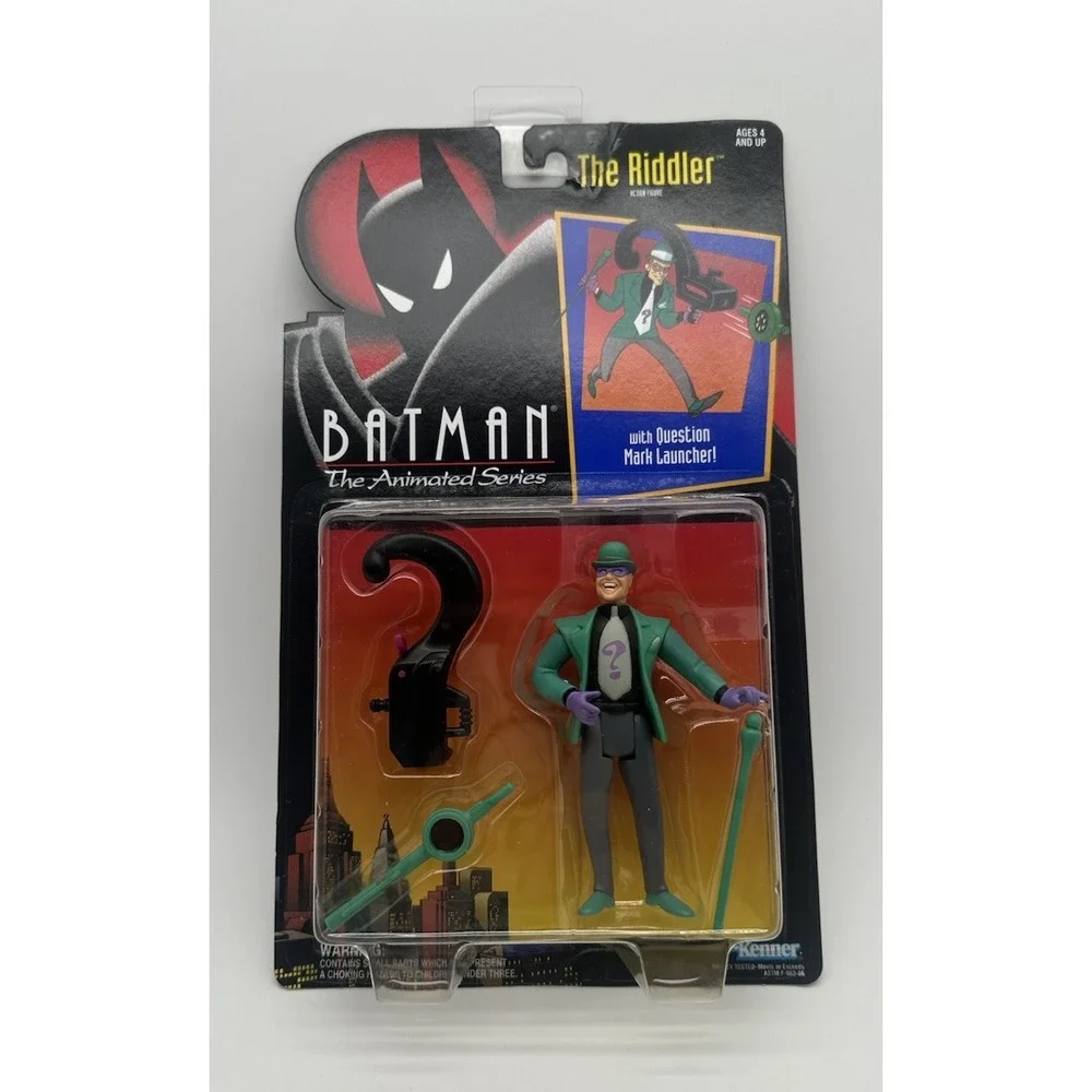 1992 KENNER BATMAN THE ANIMATED SERIES RIDDLER QUESTION MARK LAUNCHER FIGURE NEW